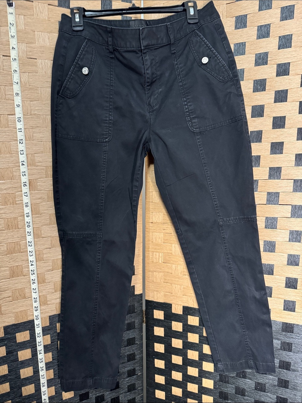 White House Black Market Woman’s Black Cargo Utility Pants